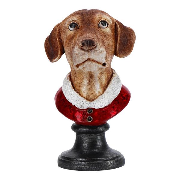 ΣΚΥΛΟΣ ΦΙΓΟΥΡΑ ΧΡΙΣΤΟΥΓ ΚΑΦΕ/ΚΟΚΚΙΝΟ 12x11,5x18,5cm