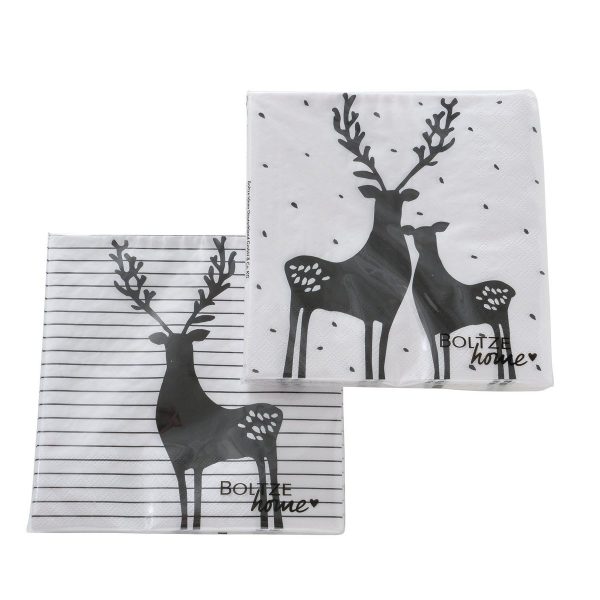 ΧΑΡΤΟΠΕΤΣΕΤΕΣ 2/ass ΣΧΕΔΙΟ ΤΑΡΑΝΔΟΣ Blacky 20τμχ ΛΕΥΚΟ ΜΑΥΡΟ ΧΑΡΤΙ