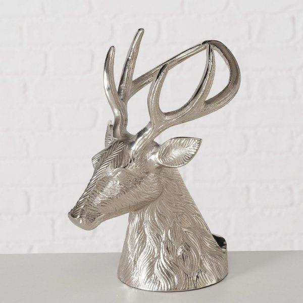 ΜΠΟΥΚΑΛΟΘΗΚΗ ΚΕΦΑΛΙ ΕΛΑΦΙΟΥ Claudius W13cm H21cm ΑΛΟΥΜΙΝΙΟ ΑΣΗΜΙ