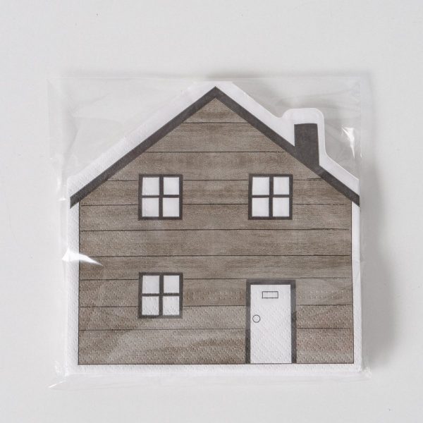 ΧΑΡΤΟΠΕΤΣΕΤΕΣ ΣΧΕΔΙΟ ΣΠΙΤΙ 12τμχ Homewood ΚΑΦΕ ΜΑΥΡΟ  ΧΑΡΤΙ