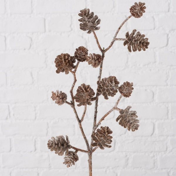 ΚΛΑΔΙ ΜΕ ΚΟΥΚΟΥΝΑΡΙΑ ΚΑΦΕ ΧΙΟΝΙΣΜΕΝΑ H50cm Iron Plastic