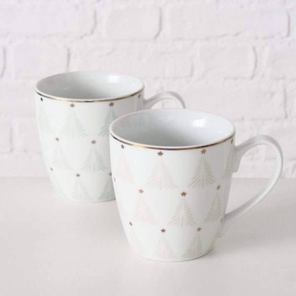 ΚΟΥΠΑ 2/ass ΣΧΕΔΙΟ ΧΡΙΣΤΟΥΓ ΔΕΝΤΡΟ ΜΠΕΖ 480ml Scarlett ΛΕΥΚΗ ΠΟΡΣΕΛΑΝΗ