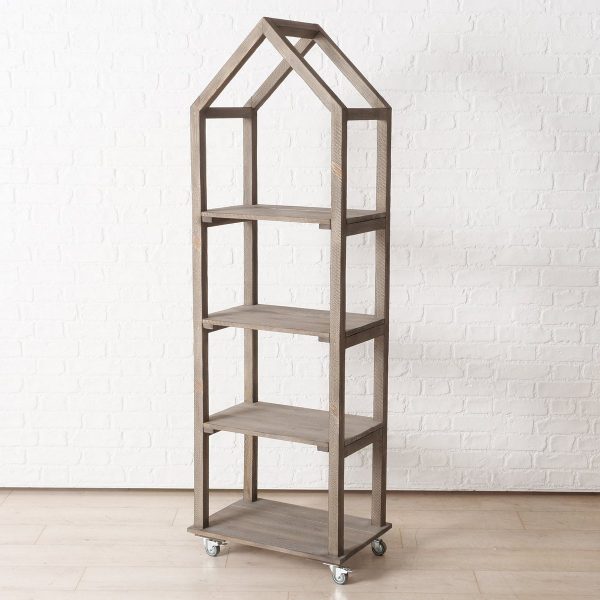 ΡΑΦΙΕΡΑ ΤΡΟΧΗΛΑΤΗ  ΣΧΕΔΙΟ ΣΠΙΤΙ Mensola 58X38X140 cm ΞΥΛΟ ΠΕΥΚΟ ΦΥΣΙΚΟ