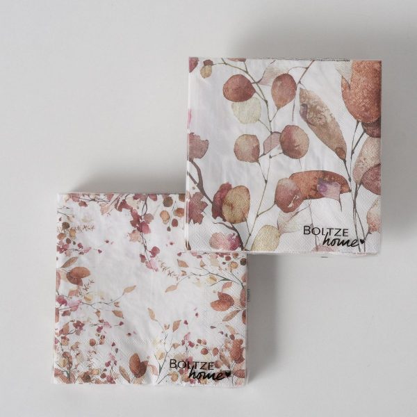 ΧΑΡΤΟΠΕΤΣΕΤΕΣ 2/ass Bernada ΣΧΕΔΙΟ ΦΥΛΛΑ 20τμχ ΜΠΕΖ ΚΑΦΕ ΛΕΥΚΟ ΧΑΡΤΙ