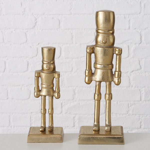 ΚΑΡΥΟΘΡΑΥΣΤΗΣ Set/2 ΦΙΓΟΥΡΑ  Nutca 9x7x24cm 12x8x32cm ΑΛΟΥΜΙΝΙΟ ΧΡΥΣΟ