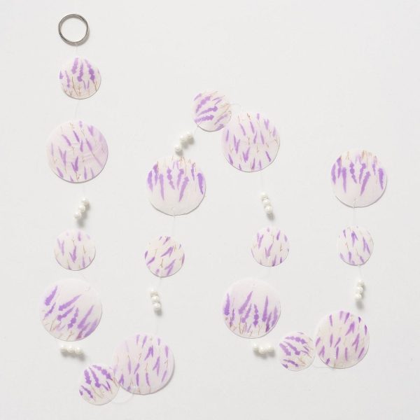 ΓΙΡΛΑΝΤΑ ΛΕΒΑΝΤΑ Lavander ΜΩΒ H180cm FLORAL Nylon, Capiz