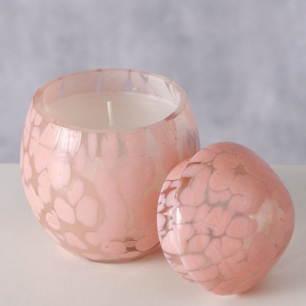 ΚΕΡΙ ΣΕ ΑΥΓΟ ΣΚ.ΡΟΖ Paska H9cm D7cm ΓΥΑΛΙ ΠΑΡΑΦΙΝΗ