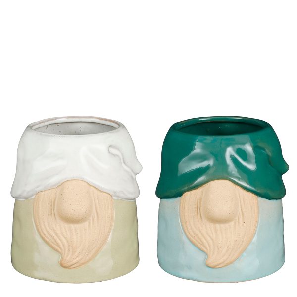 ΚΑΣΠΩ 2/ass ΣΧΕΔΙΟ ΝΑΝΟΣ ΠΡΑΣΙΝΟ ΜΠΕΖ  - 14,5x13x14cm