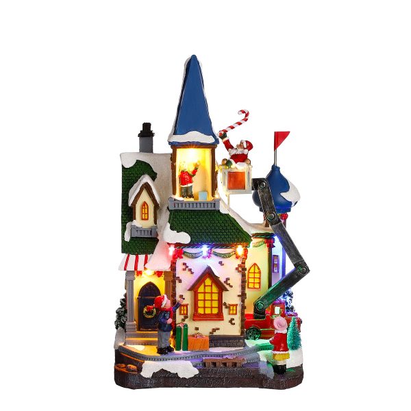 ΣΠΙΤΙ ΧΡΙΣΤΟΥΓΕΝΝΩΝ battery operated - L20,5 w14,5 h34cm polyresin