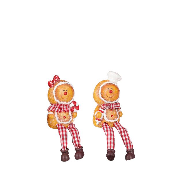 ΠΑΙΔΑΚΙΑ ΜΠΙΣΚΟΤΟ 2/ass ΚΑΦΕ Gingerbread  - l7xw5,5xh19cm ceramic