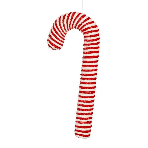 ΣΤΟΛΙΔΙ ΜΠΑΣΤΟΥΝΙ ΚΑΡΑΜΕΛΑΣ ΚΟΚΚΙΝΟ ΛΕΥΚΟ ΡΙΓΕ L16 W5,5 H41cm polyester