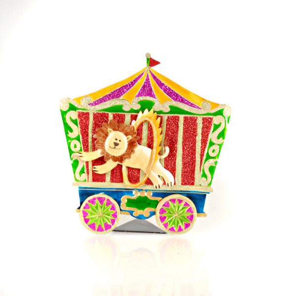 ΠΟΛΥΧΡ.ΜΕΤΛ.ΛΙΟΝΤΑΡΙ ΣΕ ΒΑΓΟΝΙ ΤΡΕΝΟΥ 15X4X10"