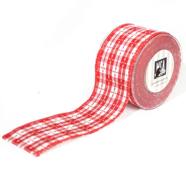 ΚΟΡΔΕΛΑ 7CM X 9,1M ΥΦ ΚΑΡΡΩ DESTINY - ΚΟΚΚΙΝΟ/ΛΕΥΚΟ