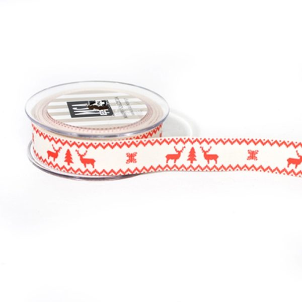 ΚΟΡΔΕΛΑ 2,5CMX9,10M ΒΑΜΒΑΚ PIXEL DEER - ΚΟΚΚΙΝΟ