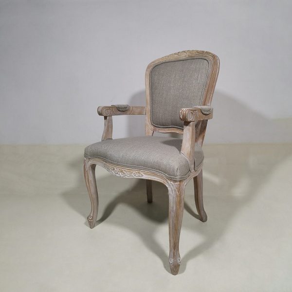 ΚΑΡΕΚΛΟΠΟΛΥΘΡΟΝΑ BIRCH WOOD COLOR C5 FABRIC KSF25026 DK.BEIGE W57xD57xH47/95CM