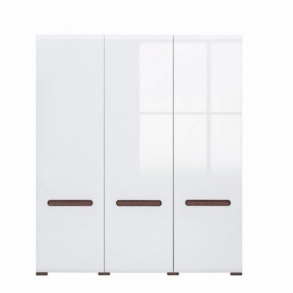 ΝΤΟΥΛΑΠΑ ΤΡΙΦΥΛΛΗ 180/210/60cm NEW YORK 018 ΛΕΥΚΟ ΓΥΑΛΙΣΤΕΡΟ / WENGE MAGIC ΜΕΛΑΜΙΝΗ (ΠΕΡΙΛΑΜΒΑΝΕΤΑΙ ΟΔΗΓΟΣ ΣΥΝΑΡΜΟΛΟΓΗΣΗΣ)