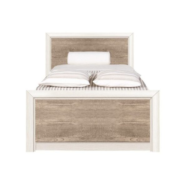 ΚΡΕΒΑΤΙ 90 (ΣΚΕΛΕΤΟΣ) 95/42,50-90/205,50cm  LONDON 022 ARIZONA PINE / SHIP OAK ΜΕΛΑΜΙΝΗ (ΠΕΡΙΛΑΜΒΑΝΕΤΑΙ ΟΔΗΓΟΣ ΣΥΝΑΡΜΟΛΟΓΗΣΗΣ)