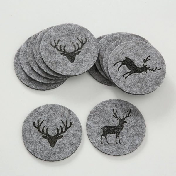 ΣΟΥΒΕΡ TJARK ASS/2   SETS OF 6 pcs D10cm ΤΣΟΧΙΝΑ ΓΚΡΙ 100% ΠΟΛΥΕΣΤΕΡ