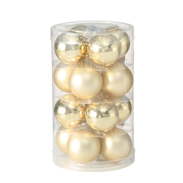 ΜΠΑΛΑ ΧΡΙΣΤΟΥΓ 16p ΣΥΣΚΕΥΑΣΙΑ D3,5cm ΧΡΥΣΗ ΓΥΑΛΙ