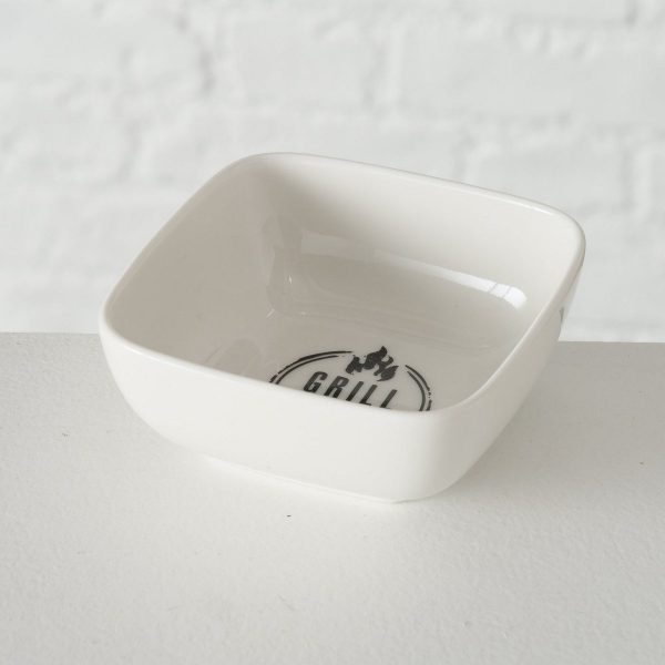 ΜΠΟΛ GRILL PARTY Conny ΛΕΥΚΟ ΠΟΡΣΕΛΑΝΗ  Dishwasher safe   New Bone L9 W9 H4 D0cm