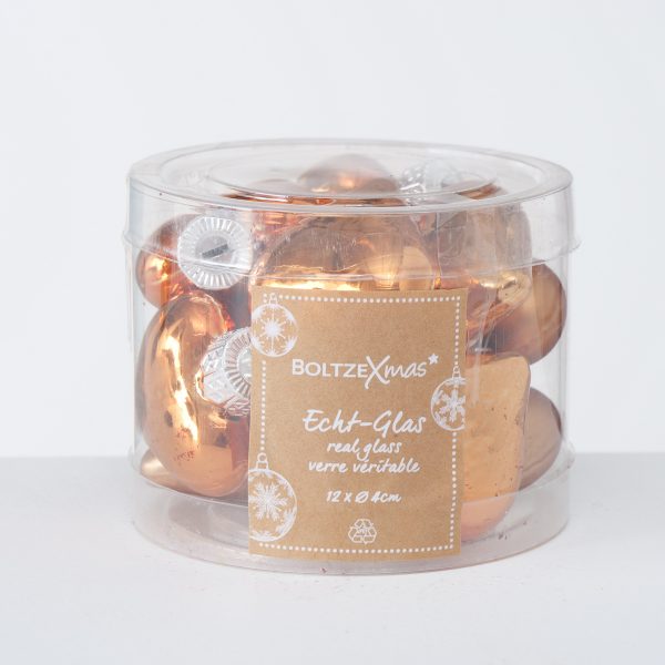 ΚΑΡΔΙΑ ΣΤΟΛΙΔΙ ΧΡΙΣΤΟΥΓ ΜΠΡΟΝΖΕ ΣΥΣΚΕΥΑΣΙΑ 12ΤΜΧ   D4cm, ΓΥΑΛΙ