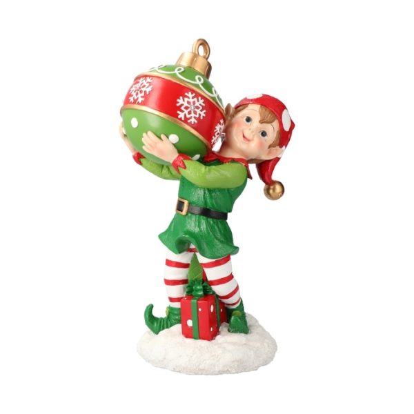 ΞΩΤΙΚΟ ΜΕ ΧΡΙΣΤΟΥΓ ΜΠΑΛΑ poly Red/Green-LED-21,30x16,3x38cm