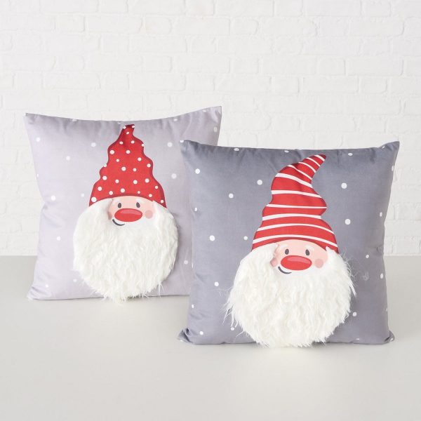 ΜΑΞΙΛΑΡΙ 2/ass ΜΕ ΞΩΤΙΚΟ Knuffel 45x45x15cm ΓΚΡΙ/ΚΟΚΚΙΝΟ/ΛΕΥΚΟ 100% Polyester