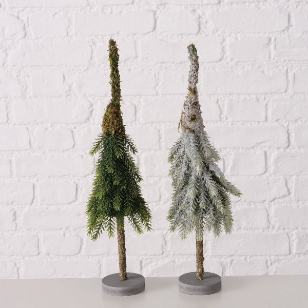 ΔΕΝΤΡΟ 2/ass ΠΡΑΣΙΝΟ/ΧΙΟΝΙΣΜΕΝΟ ΣΕ MDF ΒΑΣΗ D10 H35cm MDF