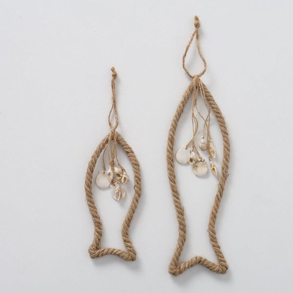 ΨΑΡΙ Set/2 ΚΡΕΜΑΣΤΟ ΜΕ ΚΟΧΥΛΙΑ Shelty  L10-13cm H20-32cm