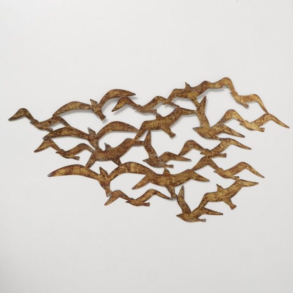 ΕΠΙΤΟΙΧΙΟ ΔΙΑΚΟΣΜΗΤΙΚΟ ΠΟΥΛΙΑ Aria  104Χ51Χ1 cm ΜΕΤΑΛΛΟ ΑΝΤΙΚΕ ΚΑΦΕ