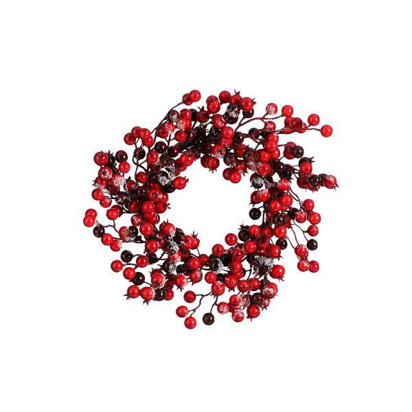 ΣΤΕΦΑΝΙ berries ΜΠΟΡΝΤΟ ΠΑΓΩΜΕΝΟ h10 d30cm