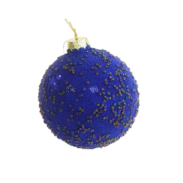 ΜΠΑΛΑ ΜΠΛΕ VETRO 10cm ΓΥΑΛΙ