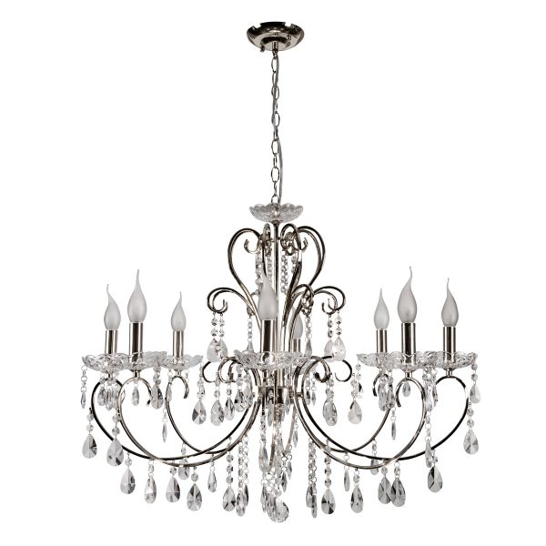 ΠΟΛΥΕΛΑΙΟΣ  8ΦΩΤΟΣ40W E14 ΧΡΩΜΙΟ ΚΡΥΣΤΑΛΛΟ H100 D73cm