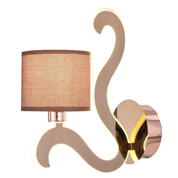 ΑΠΛΙΚΑ  ΜΟΝΟΦΩΤΟ 40W E14 + 6W LED ΚΑΠΕΛΟ ΚΑΦΕ ΧΑΛΚΟΣ