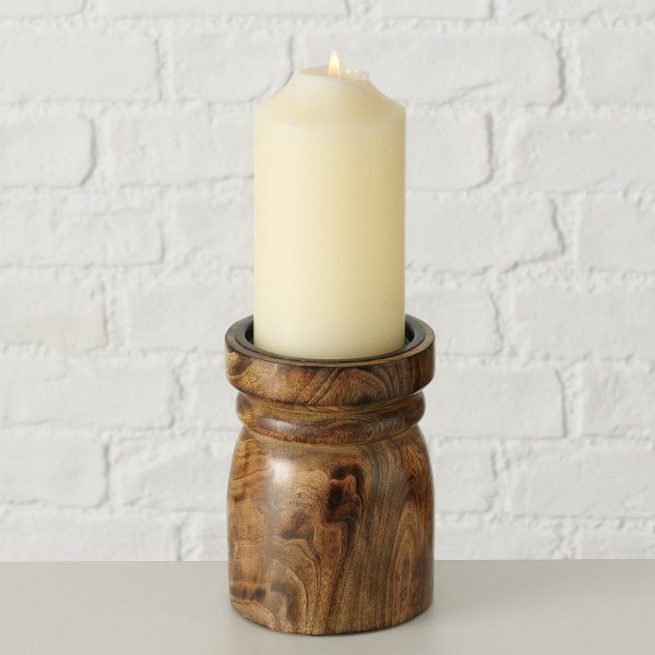 ΚΗΡΟΠΗΓΙΟ Ilopa D9,5cm H13cm ΞΥΛΟ Mango ΣΚ ΚΑΦΕ