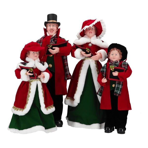 ΧΟΡΩΔΙΑ set/4 Carol medium ΚΟΚΚΙΝΟ/ΠΡΑΣΙΝΟ 2x68cm 2x56cm