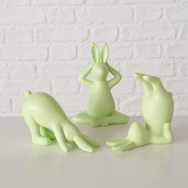 ΛΑΓΟΣ Yoga 3/ass ΦΙΓΟΥΡΑ ΑΝ.ΠΡΑΣΙΝΟ 9x6x11cm Polyresin