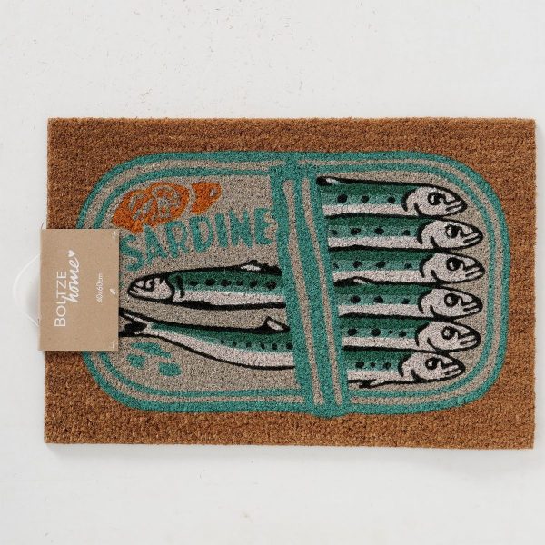 ΠΑΤΑΚΙ ΕΙΣΟΔΟΥ ΣΧΕΔΙΟ Sardine 60Χ40Χ1cm, PVC, ΚΟΚΟΦΟΙΝΙΚΑΣ Natural