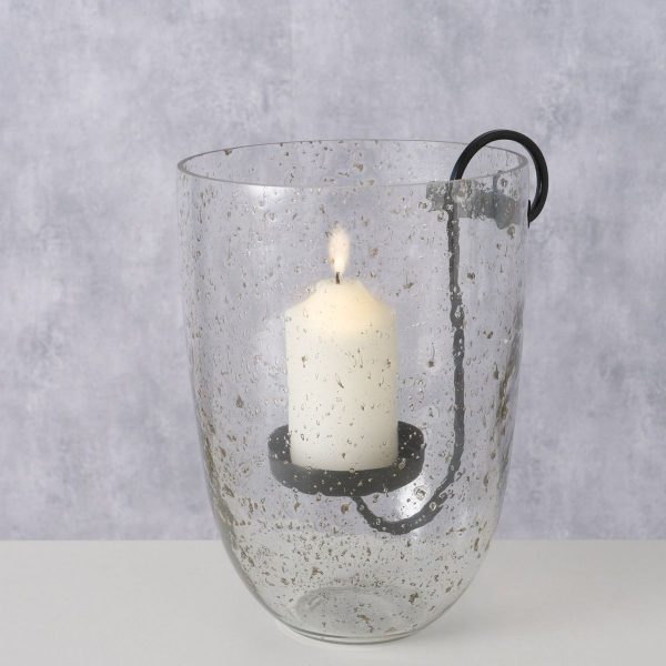 ΚΗΡΟΠΗΓΙΟ Verena, Round 18Χ15Χ22cm ΔΙΑΦΑΝΕΣ ΓΥΑΛΙ, ΜΕΤΑΛΛΟ