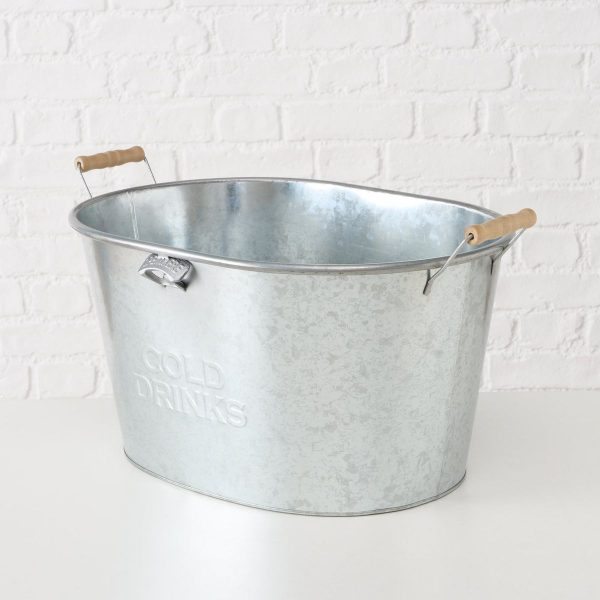 ΠΑΓΟΘΗΚΗ Cool ΑΣΗΜΙ ΟΒΑΛ 17.000ml H57Χ36Χ30cm ΜΕΤΑΛΛΟ