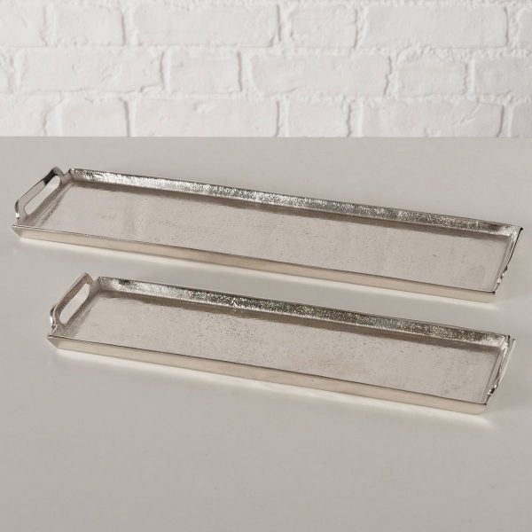 ΔΙΣΚΟΣ Set/2 Bathew ΑΣΗΜΙ ΑΛΟΥΜΙΝΙΟ 35Χ11Χ2cm, 43Χ13Χ2cm