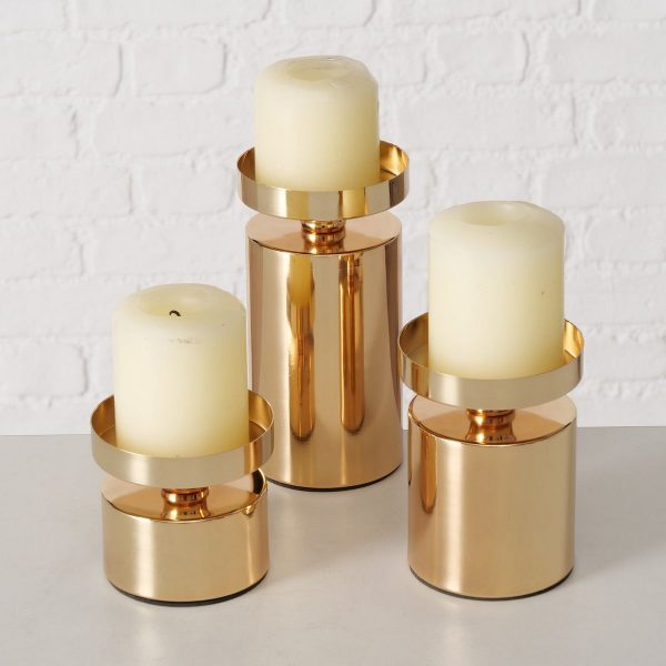 ΚΗΡΟΠΗΓΙΟ Meril Set/3 ΧΡΥΣΟ H8/11/16cm, D8cm Stainless steel