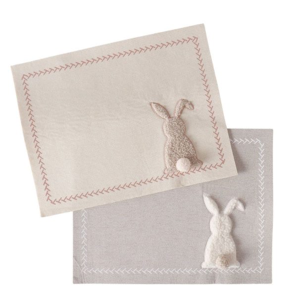 ΣΟΥΠΛΑ ΛΑΓΟΣ 2/ass Jeni  45Χ35Χ3cm ΚΑΦΕ ΜΠΕΖ Cotton, Polyester