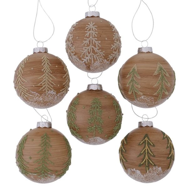 ΜΠΑΛΑ 6/ass ΚΑΦΕ ΜΕ ΔΕΝΤΡΑΚΙΑ D8cm ΓΥΑΛΙ