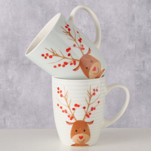 ΚΟΥΠΑ 2/ass ΕΛΑΦΙ Fynn 330ml H10,5cm D8,4cm Dishwasher proof