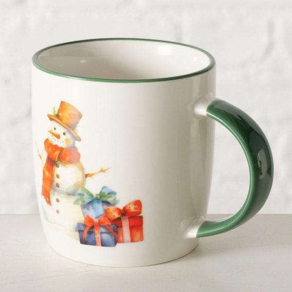 ΚΟΥΠΑ ΜΕ ΧΙΟΝΑΘΡΩΠΟ Navis 340ml Dishwasher proof ΕΚΡΟΥ ΠΡΑΣΙΝΟ New Bone