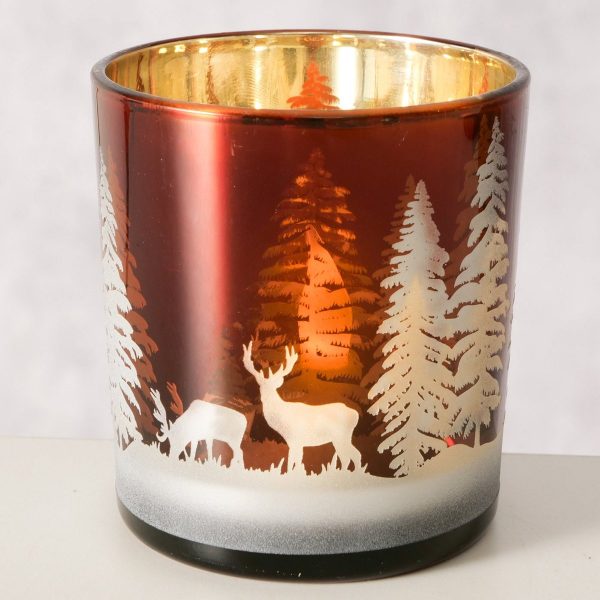 ΚΗΡΟΠΗΓΙΟ Lorel ΧΙΟΝΙΣΜΕΝΟ ΤΟΠΙΟ H8cm ΚΑΦΕ ΛΕΥΚΟ ΓΥΑΛΙ