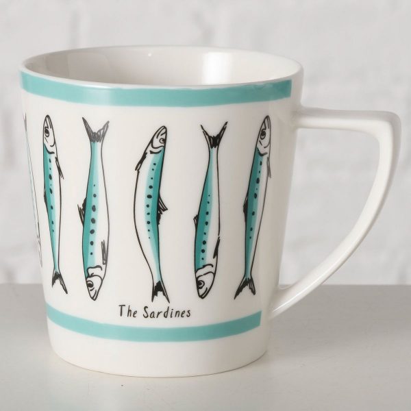 ΚΟΥΠΑ ΣΧΕΔΙΟ Sardine H 9cm D 8cm 300ml, Dishwasher proof ΛΕΥΚΟ ΤΙΡΚΟΥΑΖ ΠΟΡΣΕΛΑΝΗ