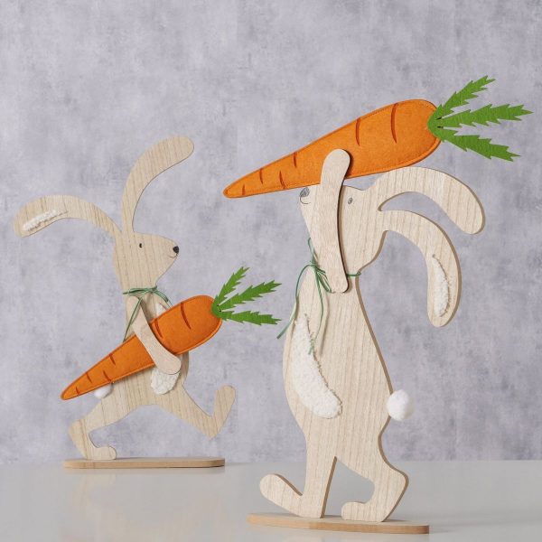 ΛΑΓΟΣ 2/ass ΜΕ ΚΑΡΟΤΟ ΦΙΓΟΥΡΑ Kammeron, 38Χ8Χ51cm, Slash Pine, MDF, Polyester