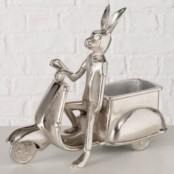 ΛΑΓΟΣ ΦΙΓΟΥΡΑ ΜΕ ΜΗΧΑΝΗ Ozario 31Χ10Χ25cm, ΑΣΗΜΙ ΑΛΟΥΜΙΝΙΟ